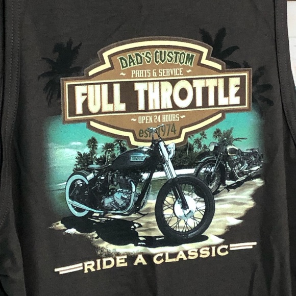 Newport Blue Other - New Men's Newport Blue Full Throttle Graphic Tank